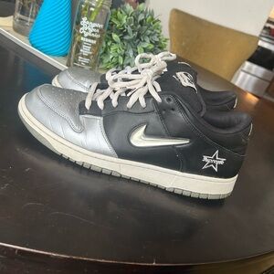 Nike SB Dunk Low Supreme Jewel Swoosh Silver